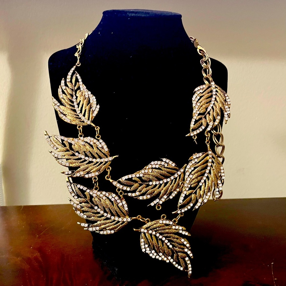 Leaf Statement Necklace - image 1